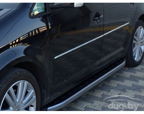 Пороги алюминиевые "New Star" для VW Sharan